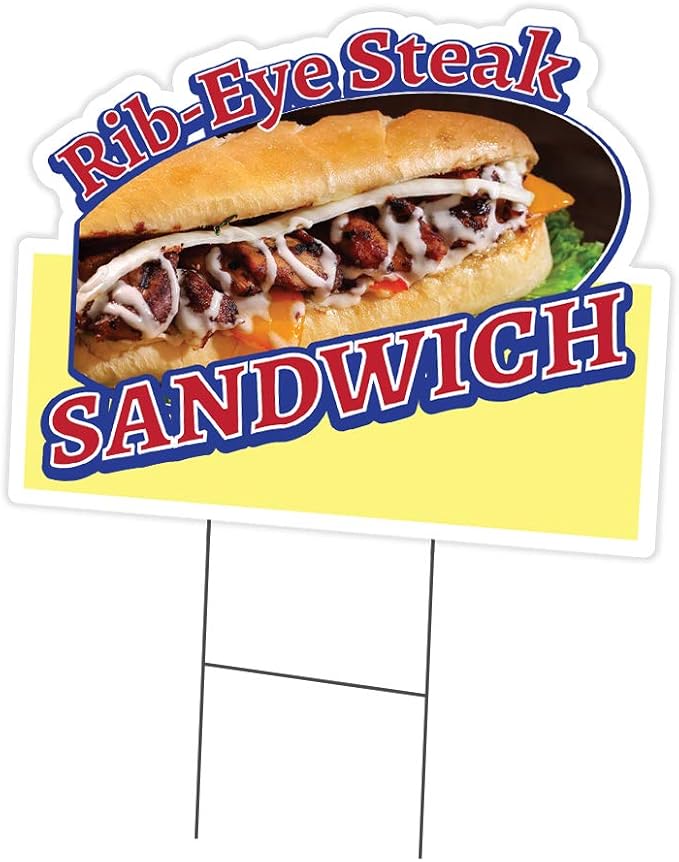 Rib-Eye Steak Sandwich Die Cut