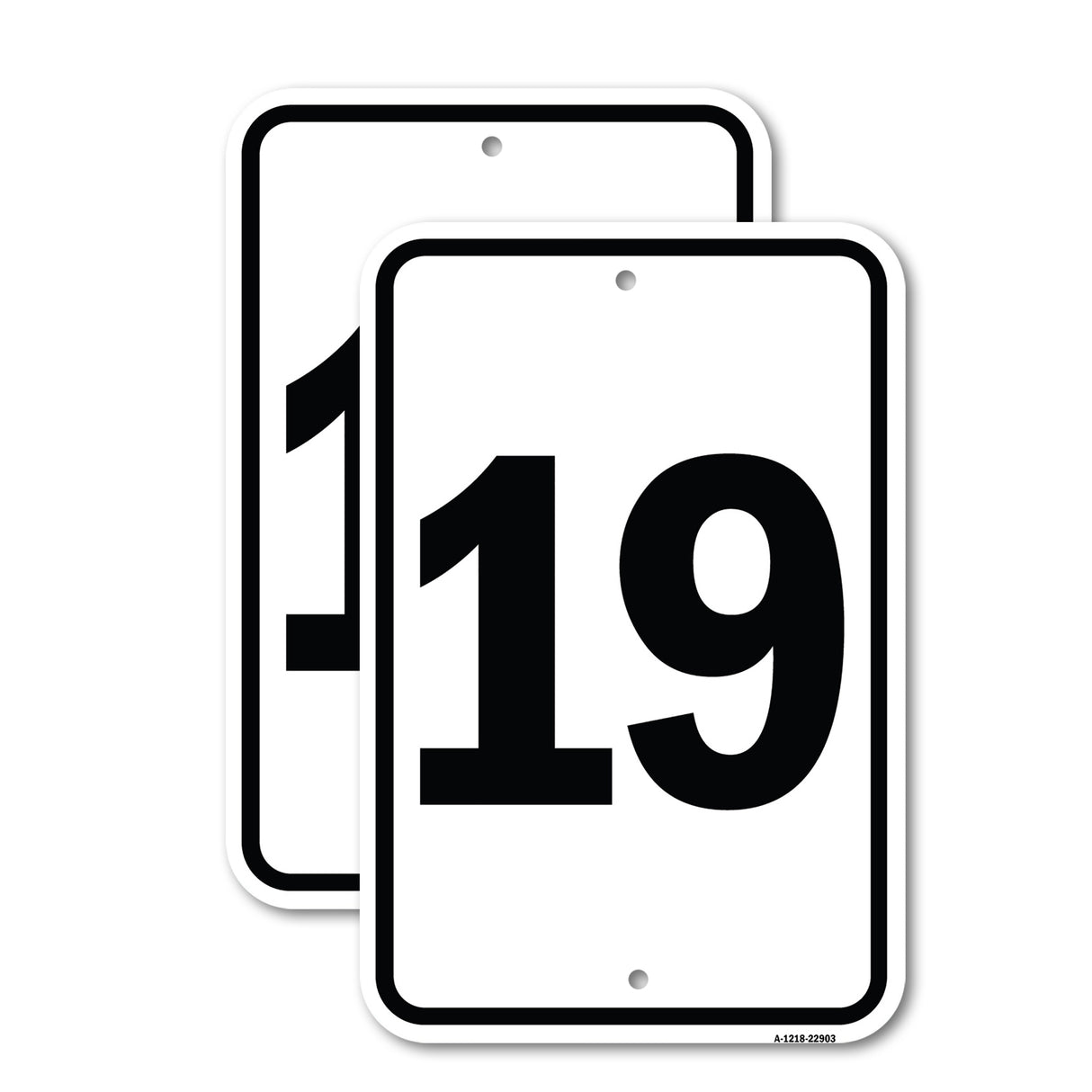Sign with Number '19