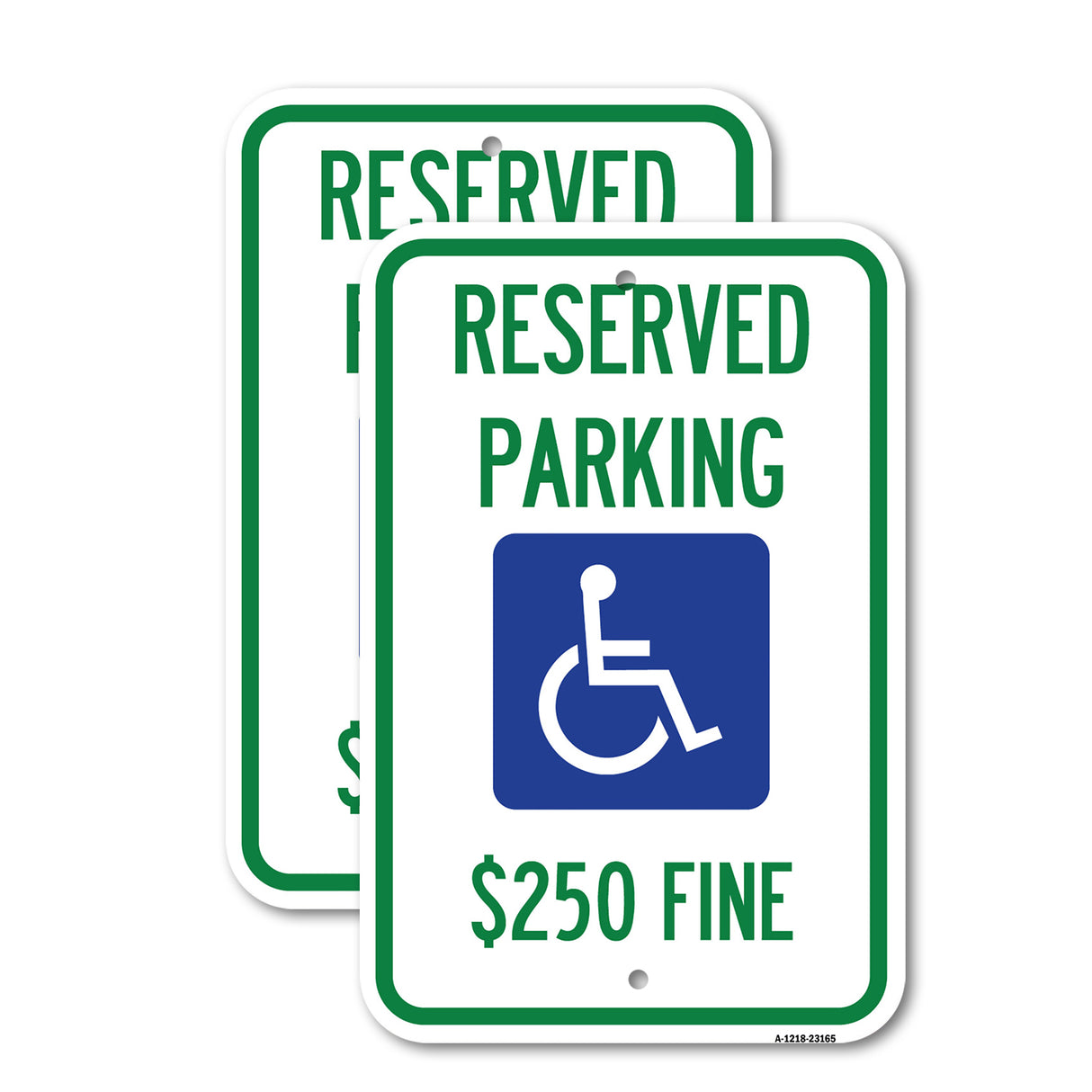 Reserved Parking $250 Fine (With Graphic)