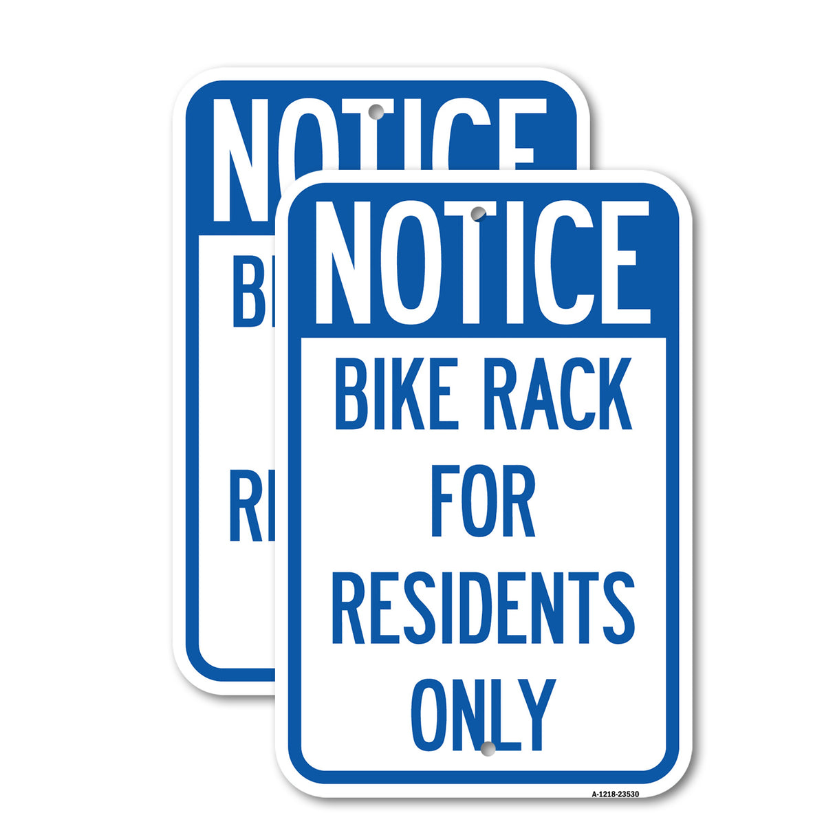 Notice Sign Bike Rack for Residents Only