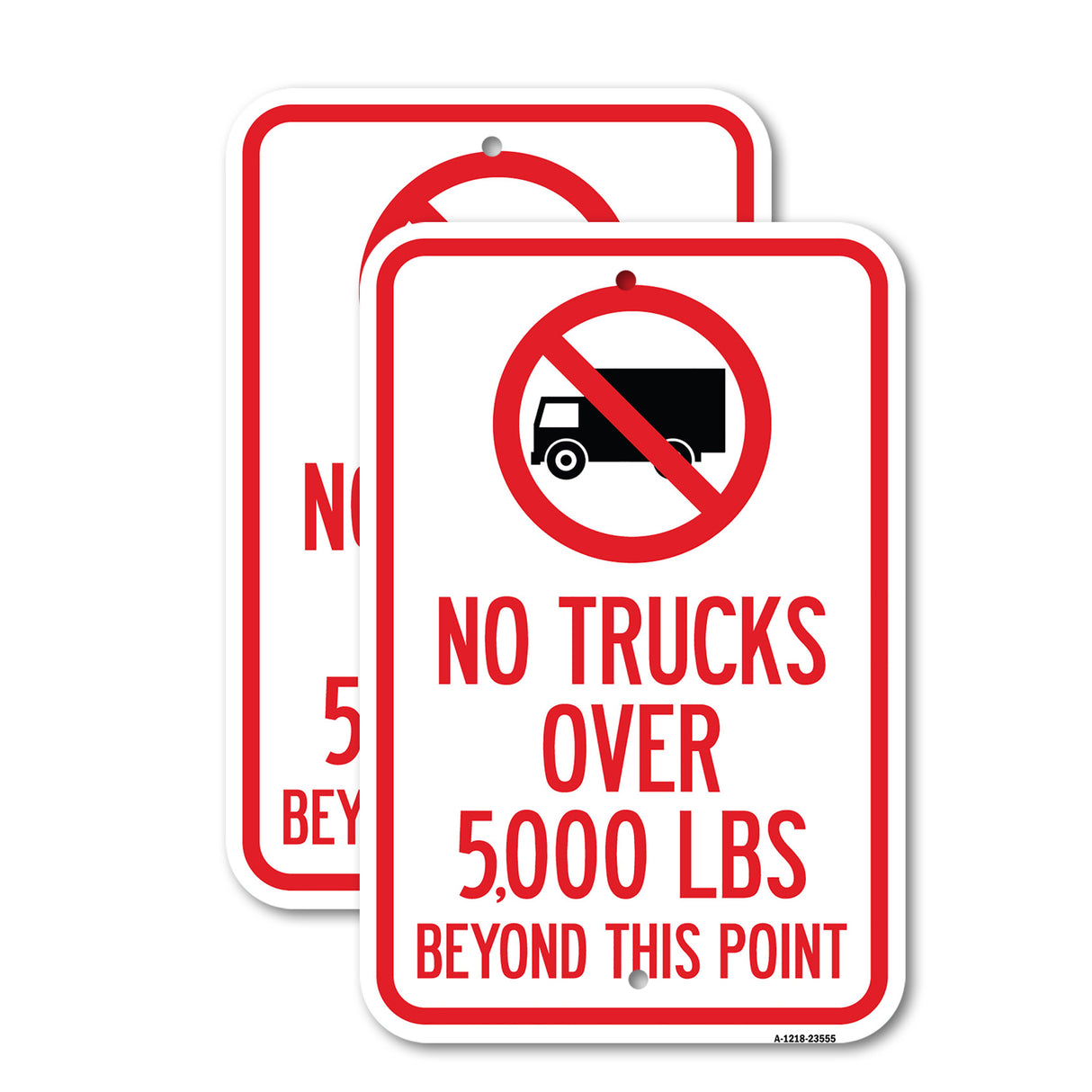 No Trucks Over (Editable Weight) Beyond This Point with Graphic