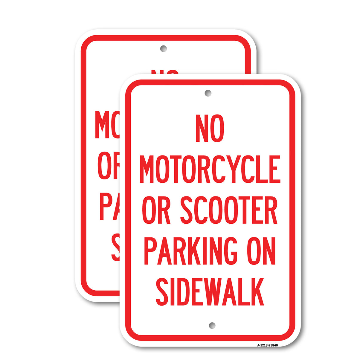 No Motorcycle or Scooter Parking on Sidewalk
