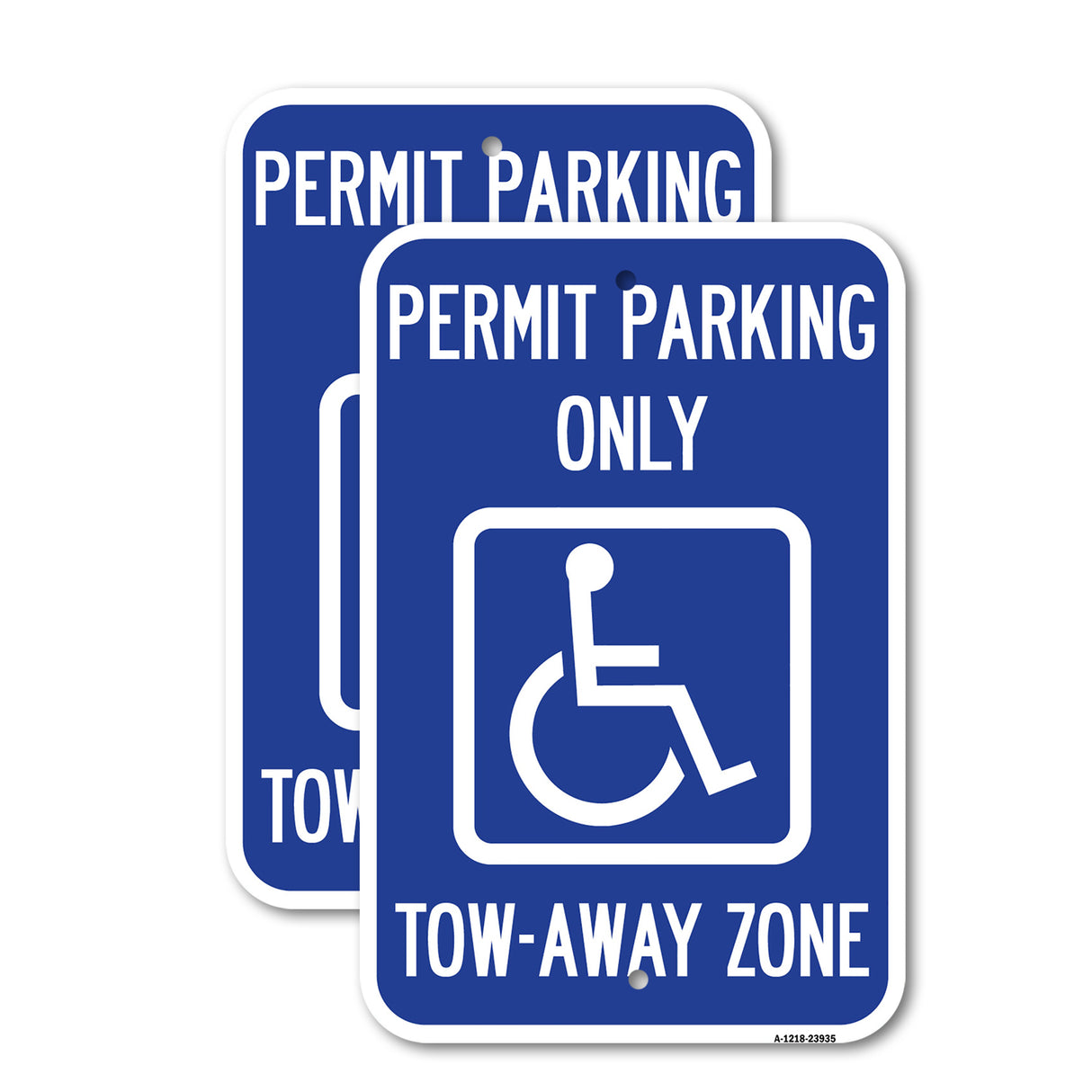 Georgia ADA Handicapped Parking Sign Accessible Permit Parking Only, Tow-Away Zone with Symbol