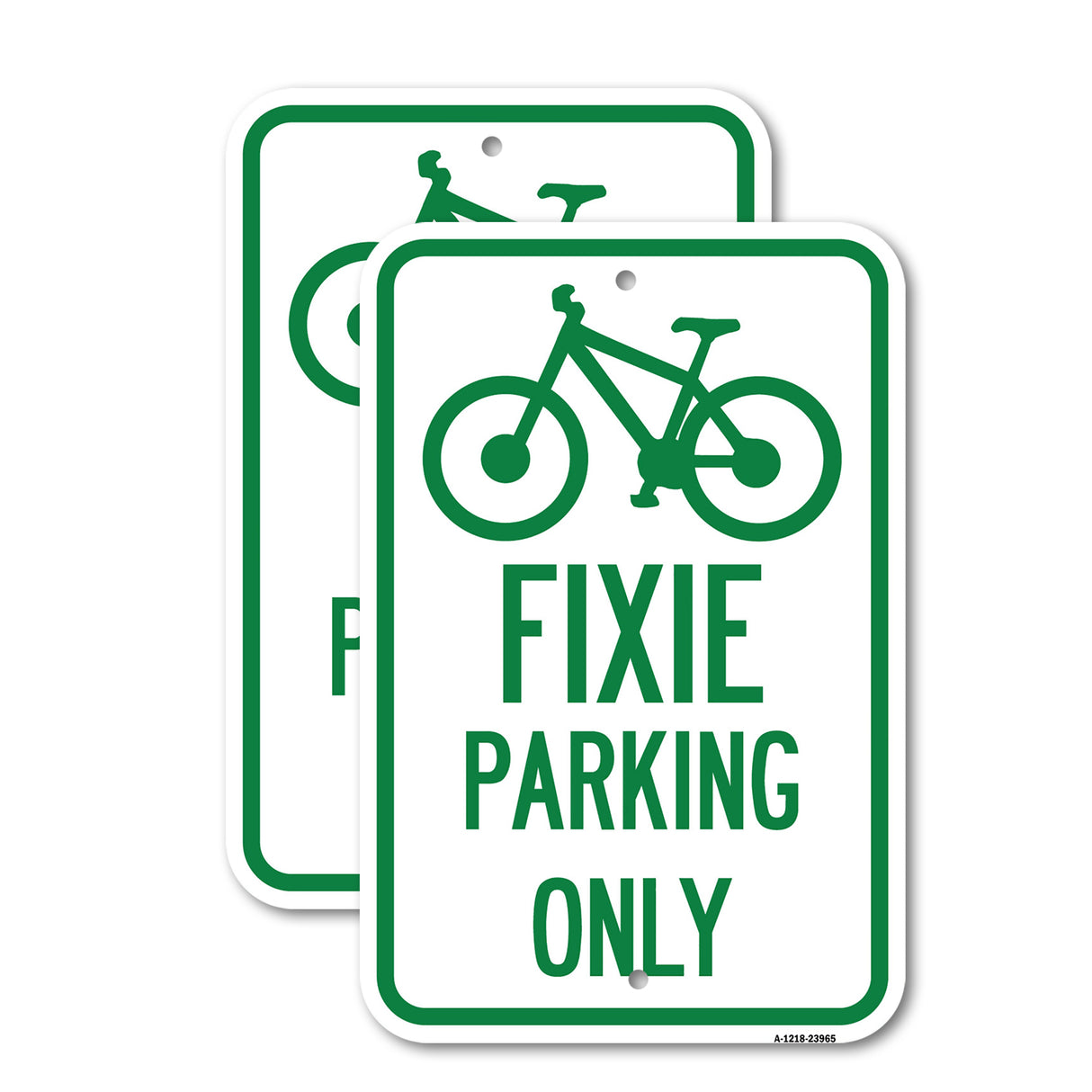 Fixie Parking Only Sign