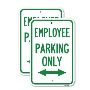 Employee Parking Only (With Bi-Directional Arrow)