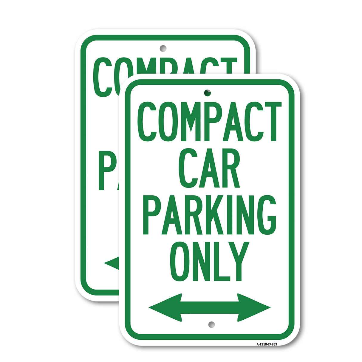 Compact Car Parking Only (With Bidirectional Arrow)