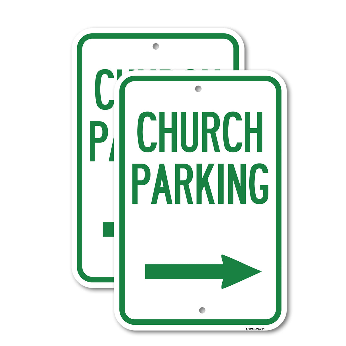 Church Parking (With Right Arrow)