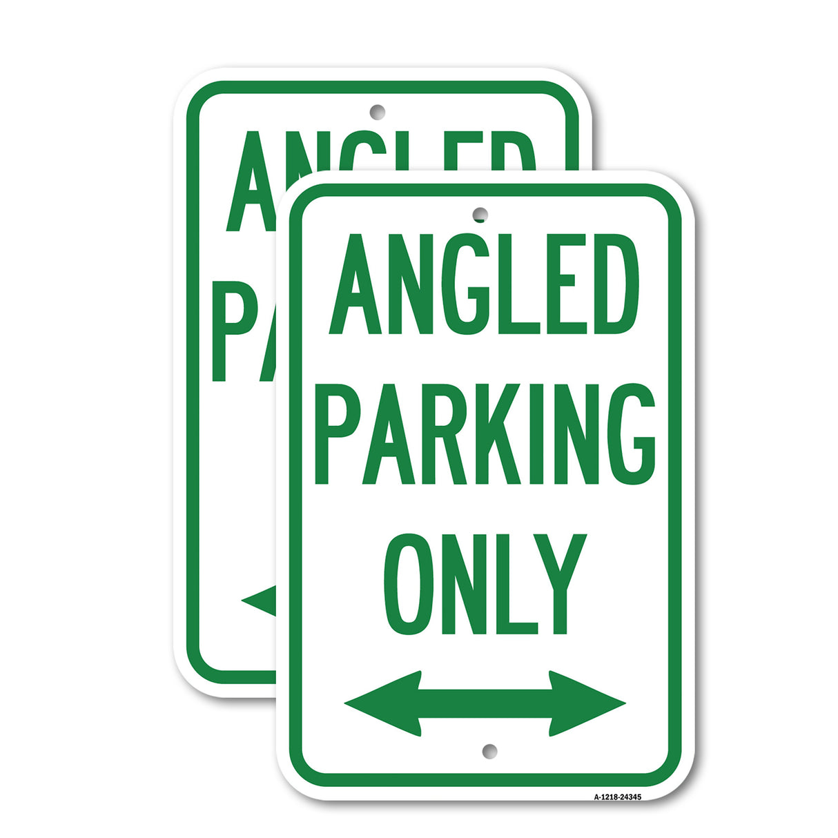Angle Parking Only (With Bidirectional Arrow)