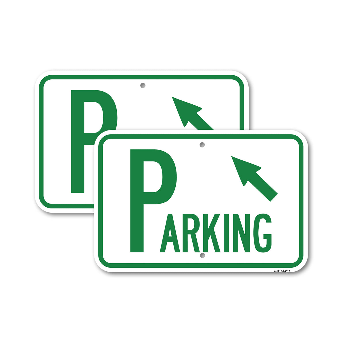 Parking with Arrow Pointing to Top Left