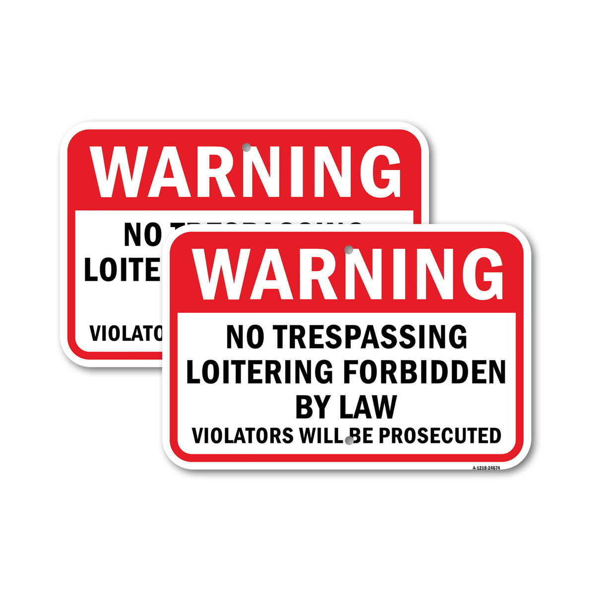 Warning No Trespassing Loitering Forbidden By Law