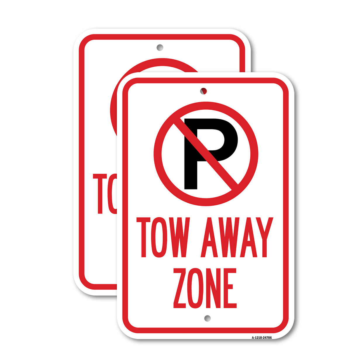 Tow Away Zone With '"P" Symbol