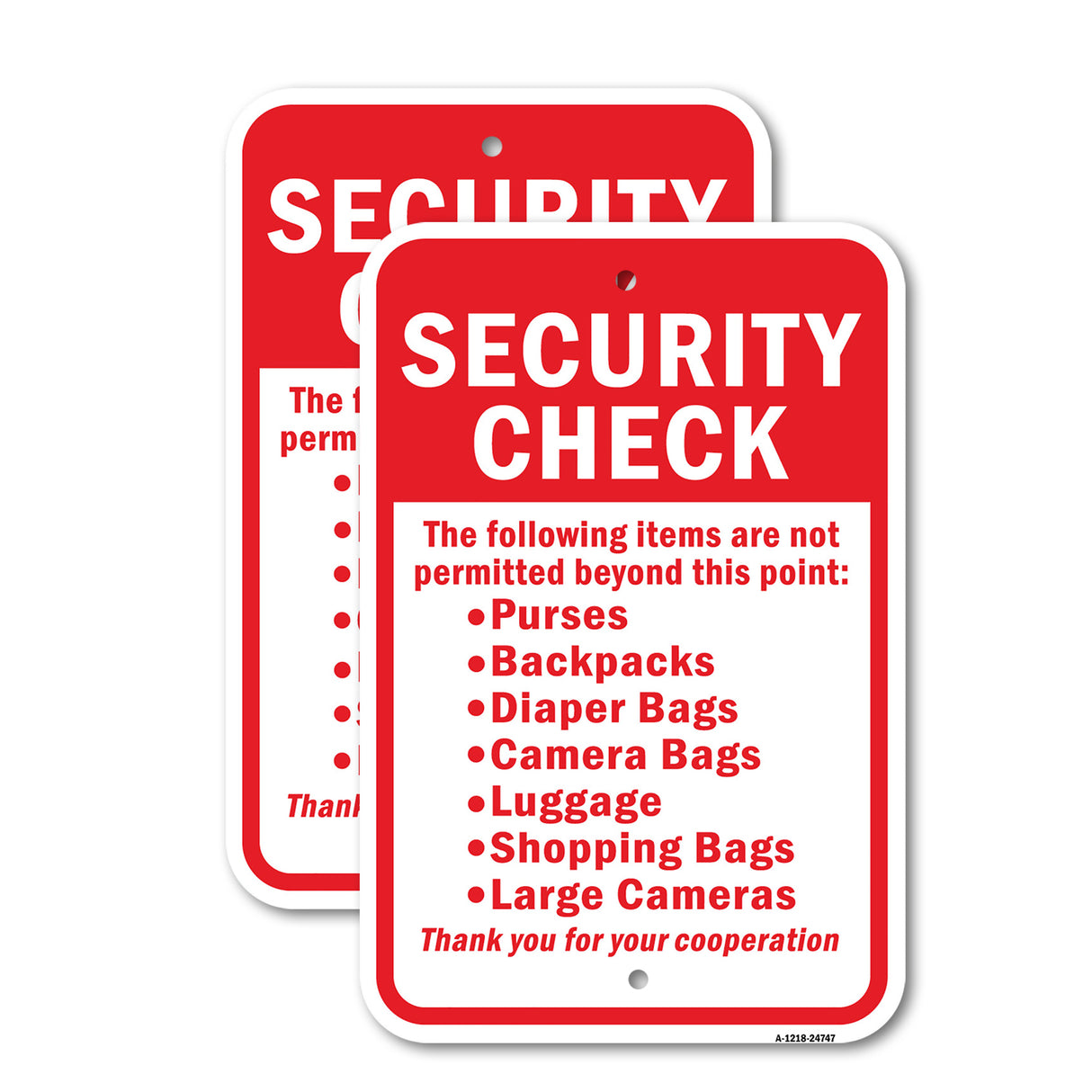 Security Check The Following Items Are Not Permitt