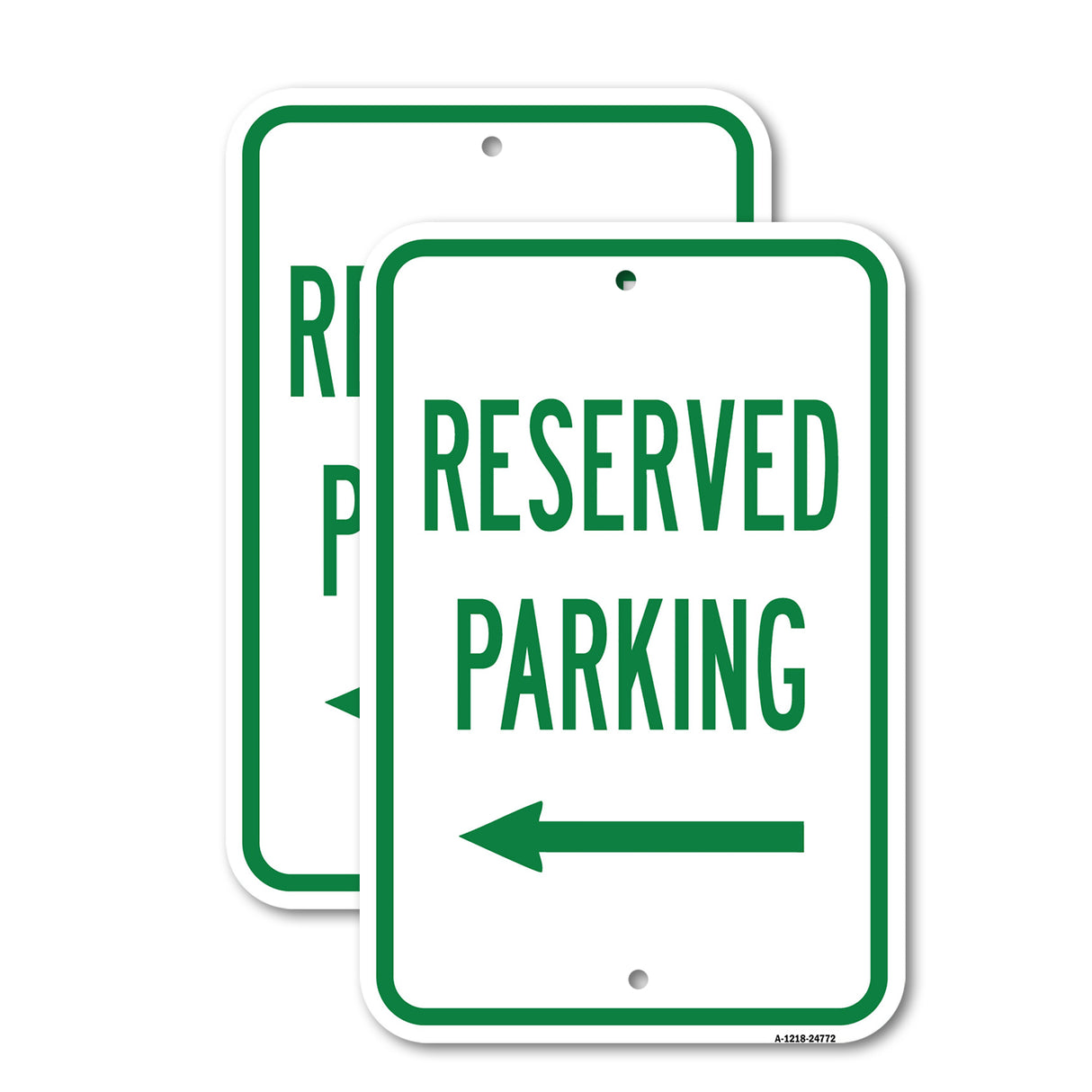 Reserved Parking With Left Arrow