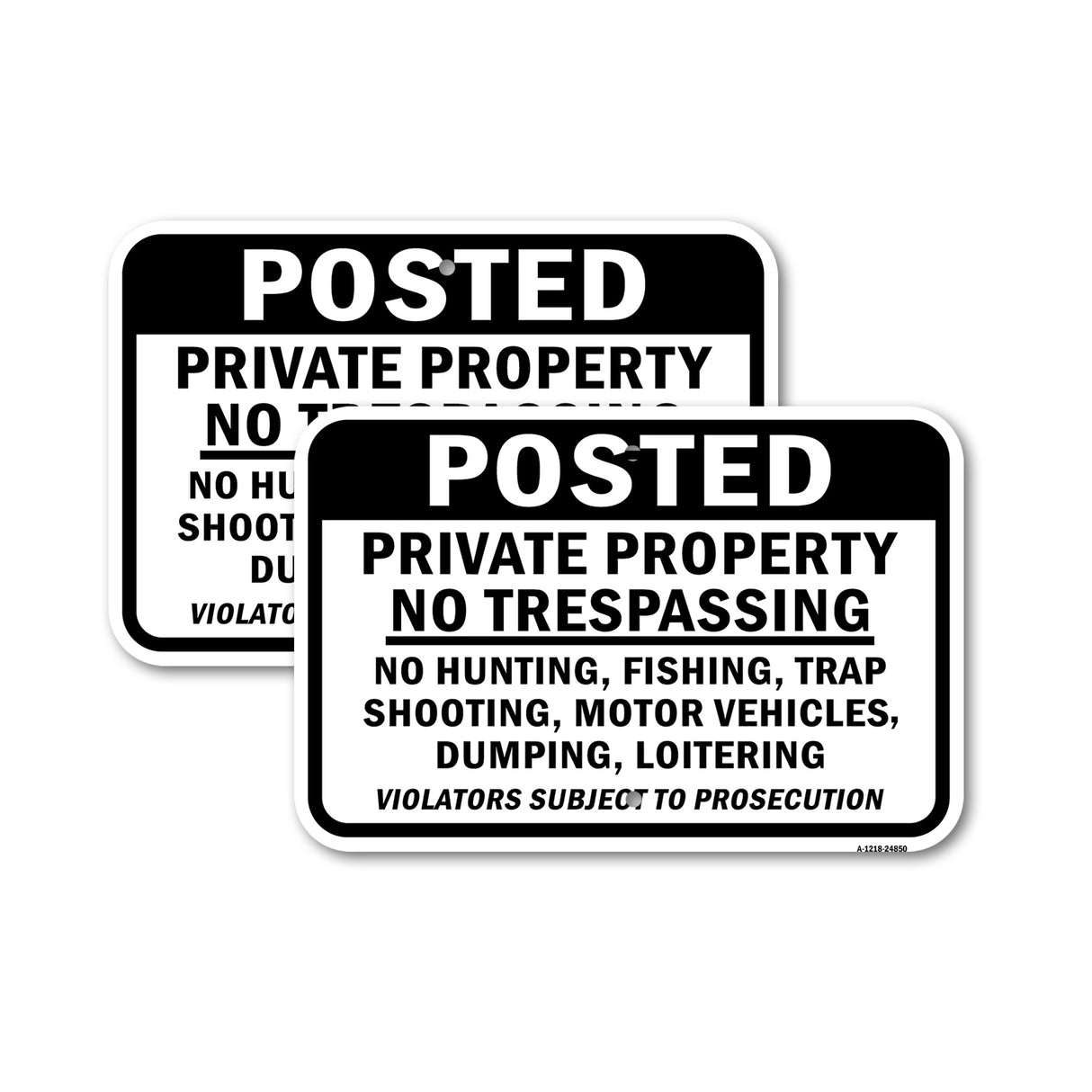 Posted Private Property No Trespassing No Hunting