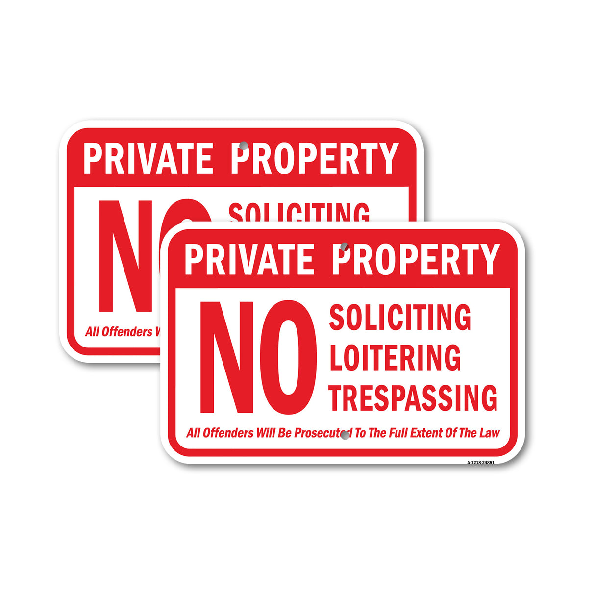 Private Prop No Soliciting Loitering Trespass Offe
