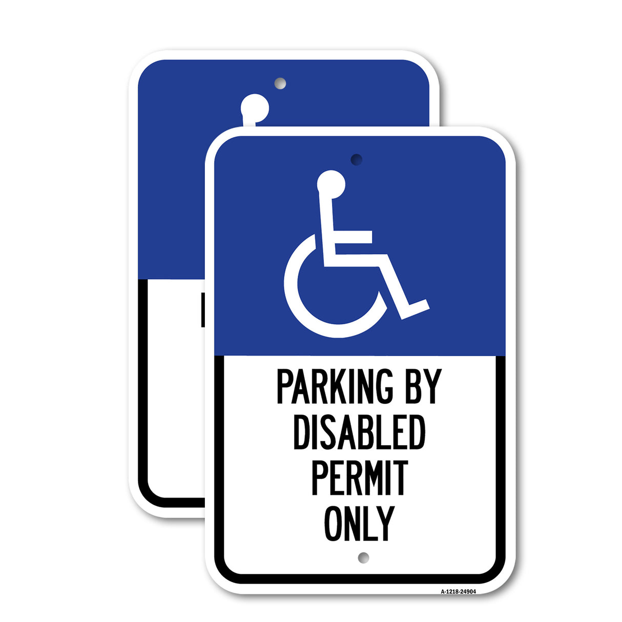 Parking By Disabled Permit Only With Handicapped S