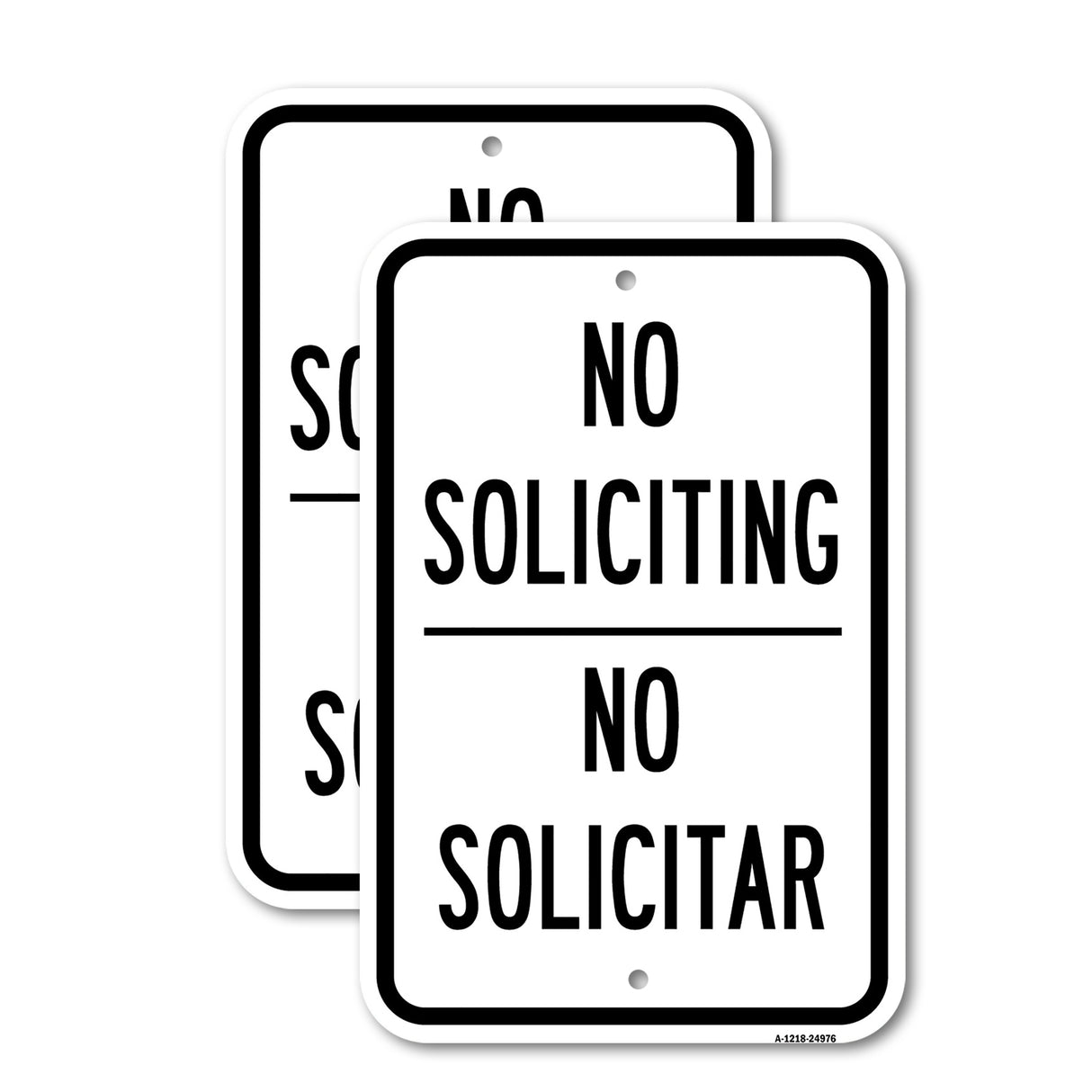 No Soliciting No Solicitar Sign