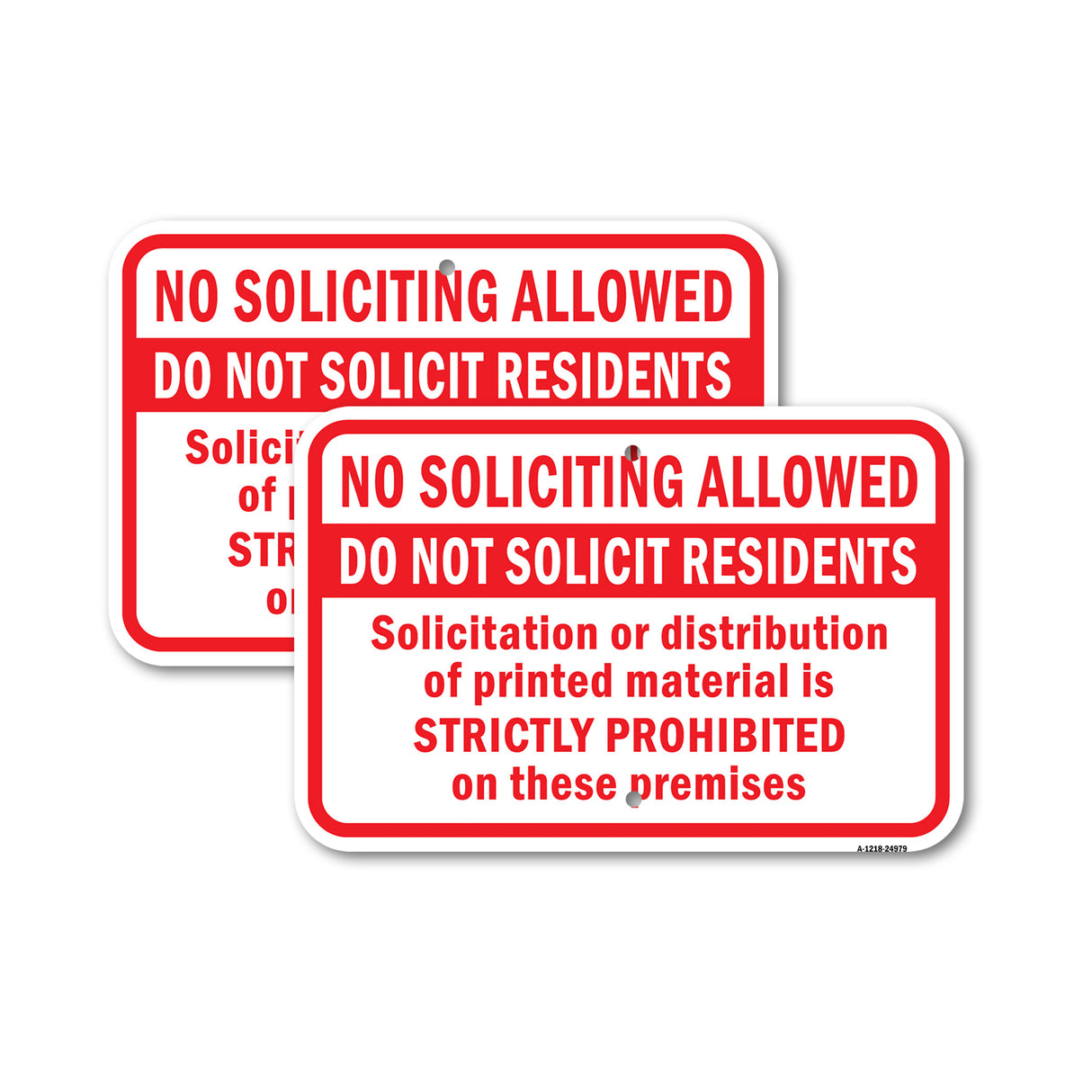 No Soliciting Allowed Do Not Solicit Residents Sol