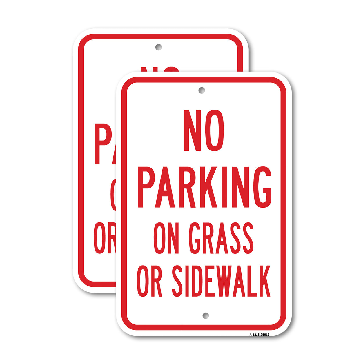 No Parking On Grass Or Sidewalk