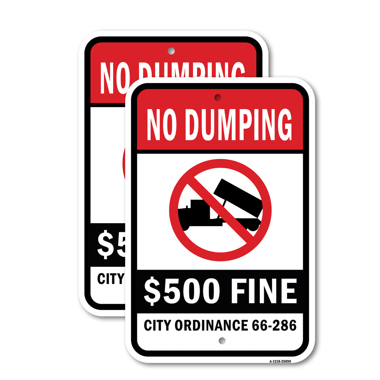 No Dumping $500 Fine City Ordinance 66-286