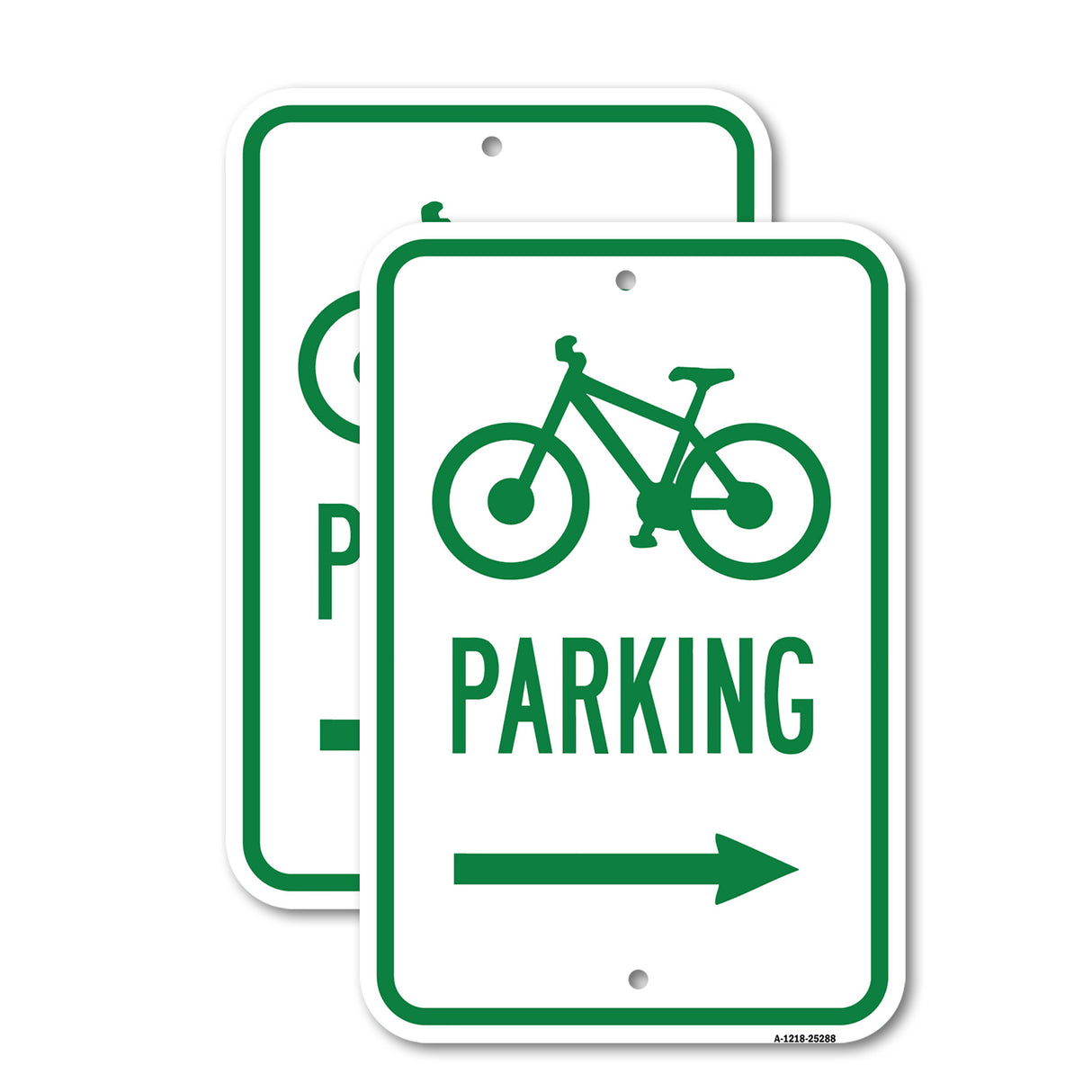 Bicycle Parking With Right Arrow