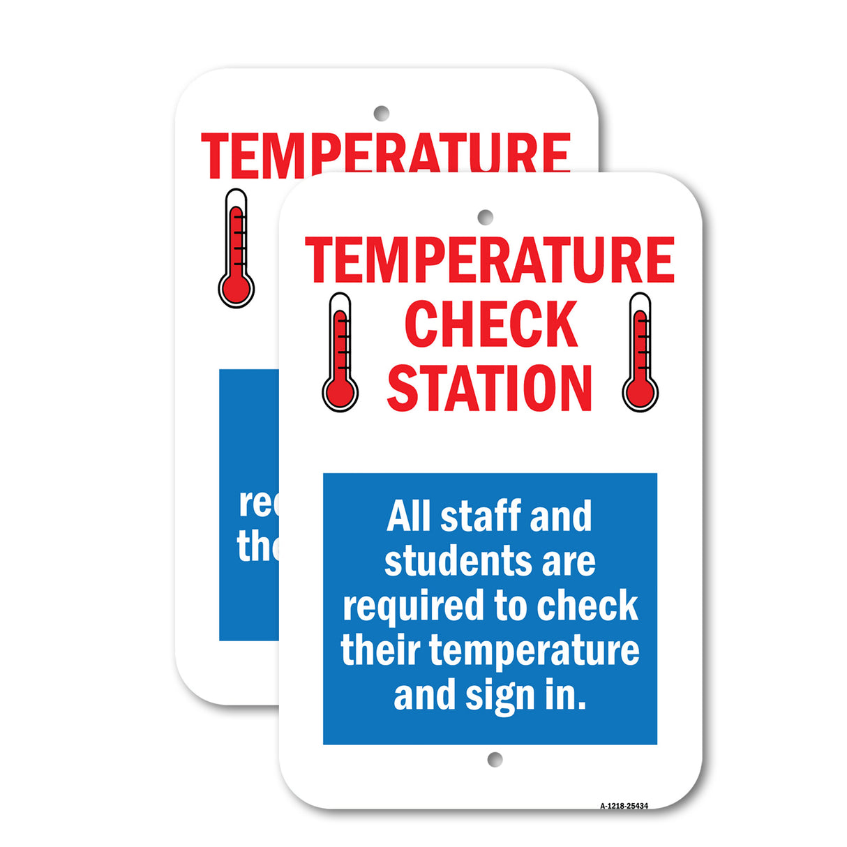 Public Safety Sign - Temperature Check Station