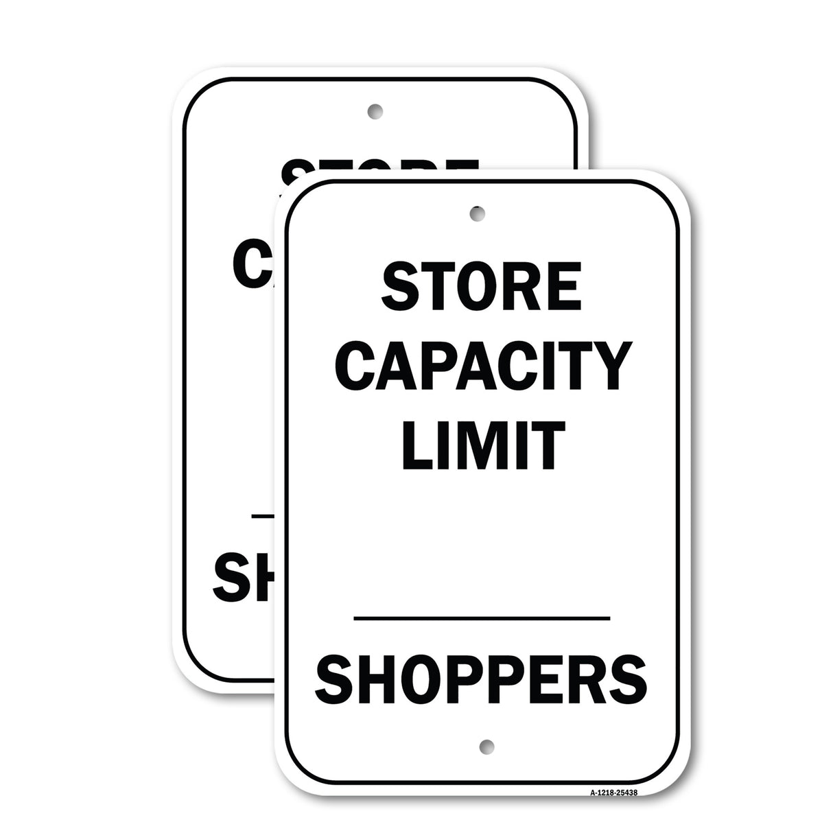 Public Safety Sign - Store Capacity Limit Shoppers