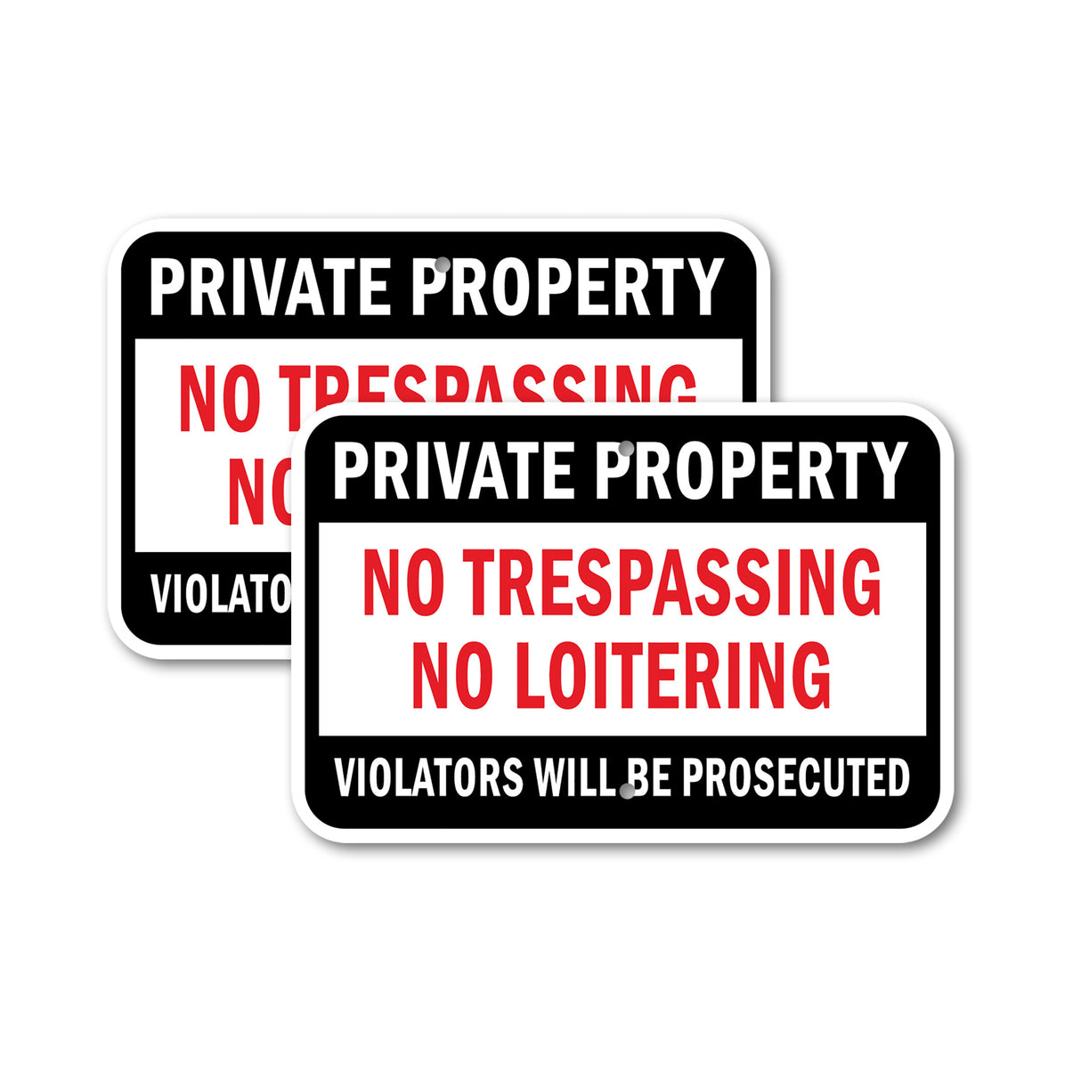 Private Property No Trespassing No Loitering Vi