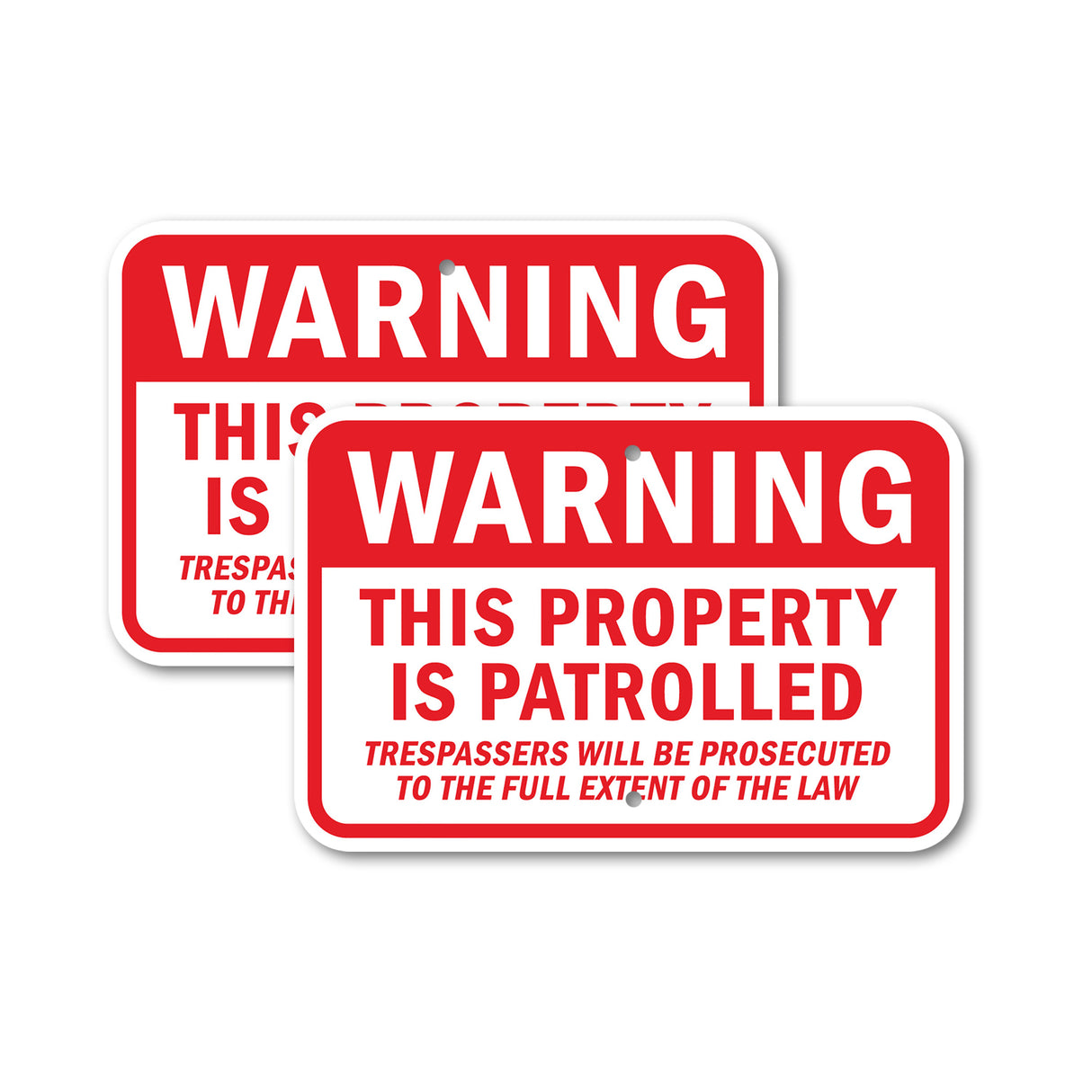 Warning This Property Is Patrolled Trespassers