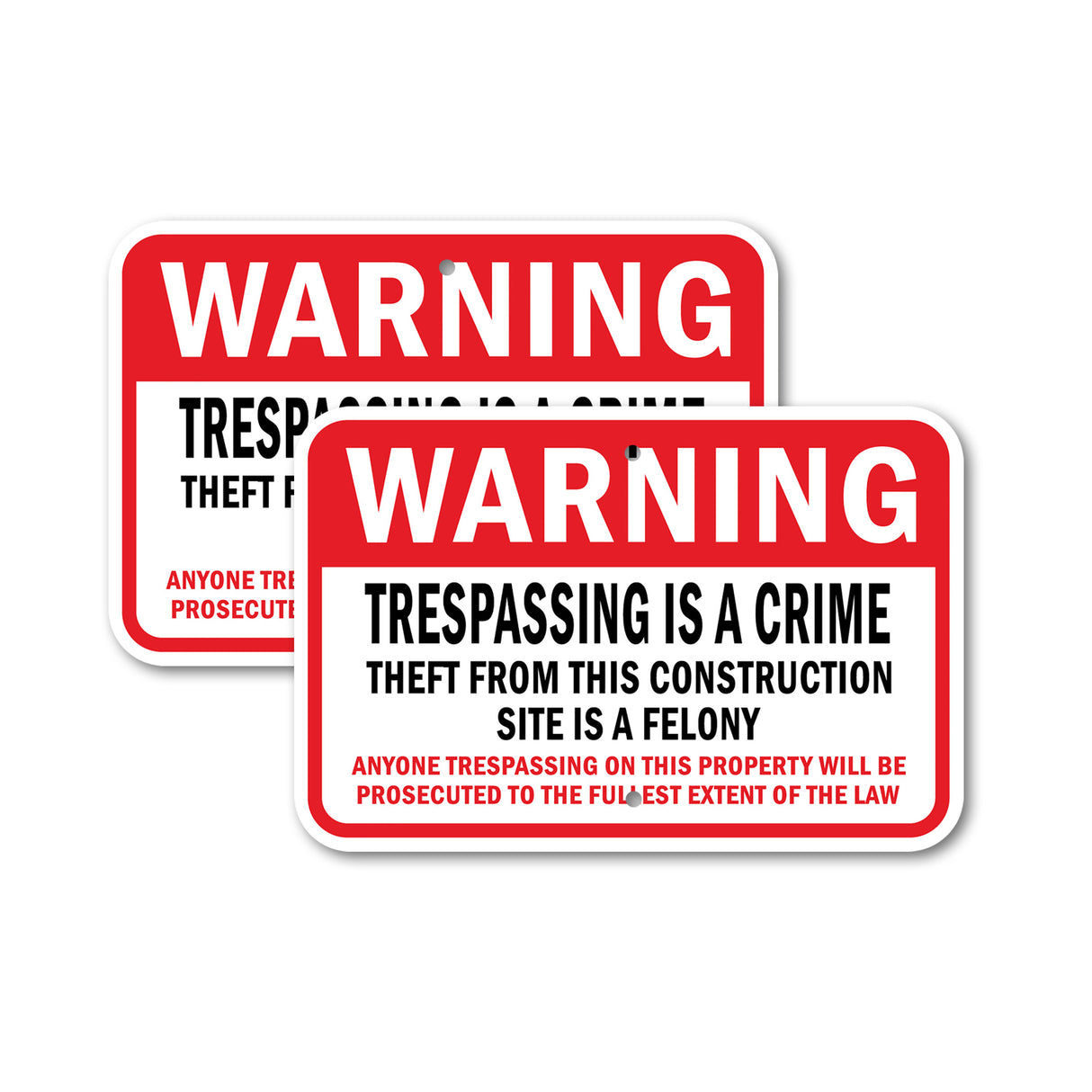 Warning Trespassing is a Crime Theft From This