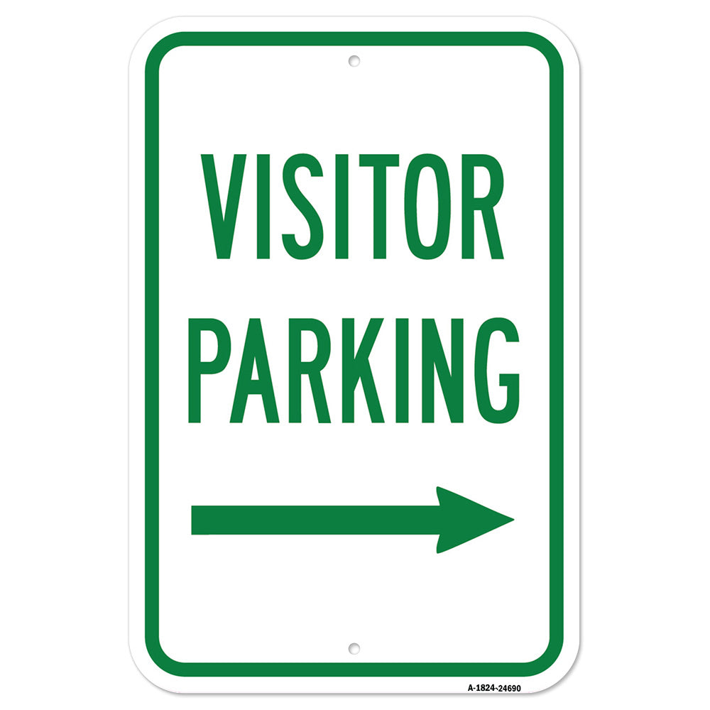 Visitor Parking With Right Arrow