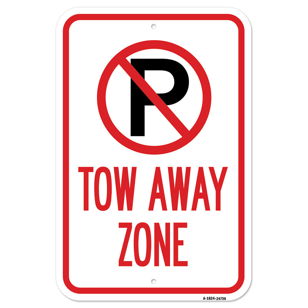 Tow Away Zone With '"P" Symbol