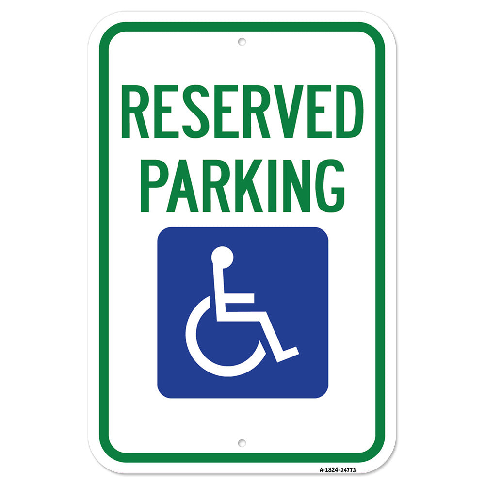 Reserved Parking With Handicapped Symbol