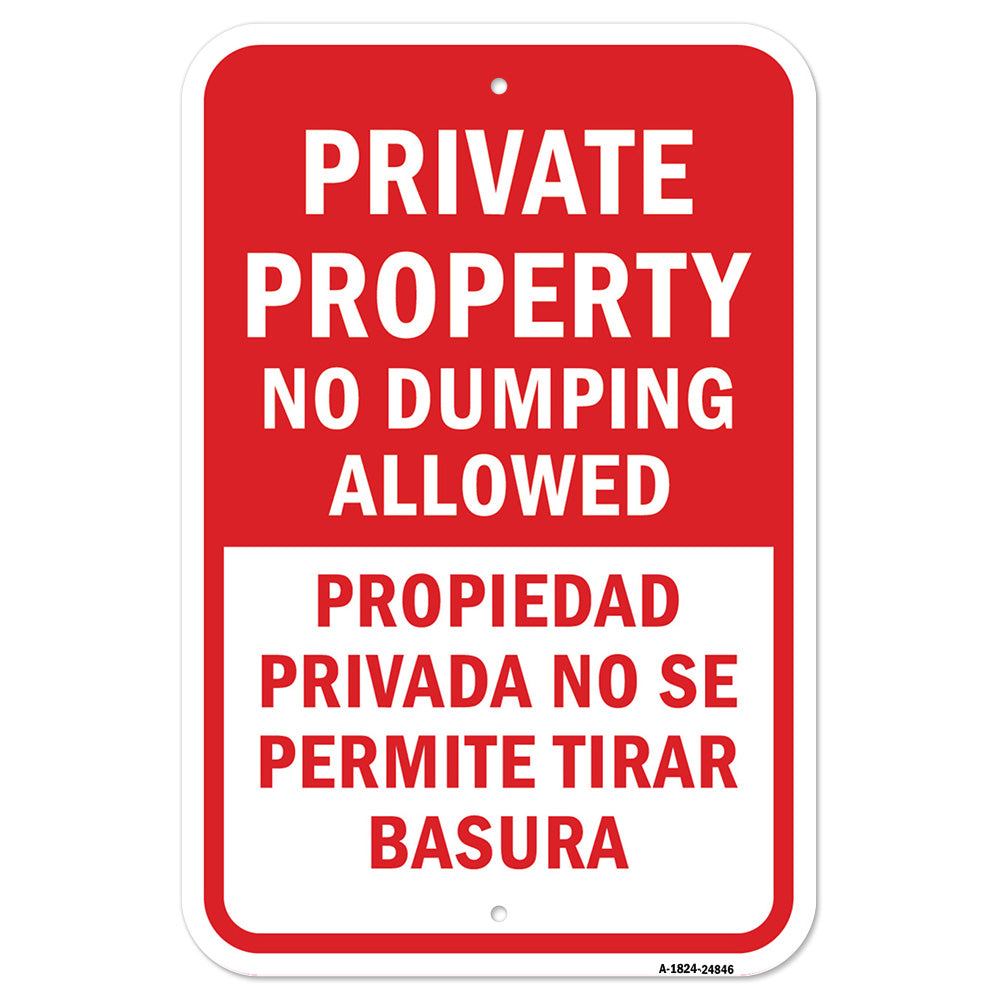 Private Property No Dumping Allowed Propiedad Priv