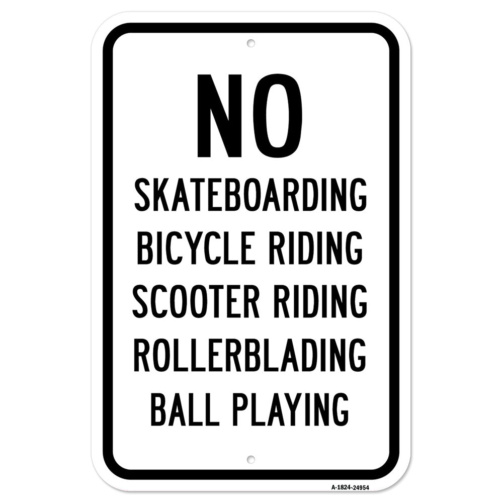 No Skateboarding Bicycle Riding Scooter Riding