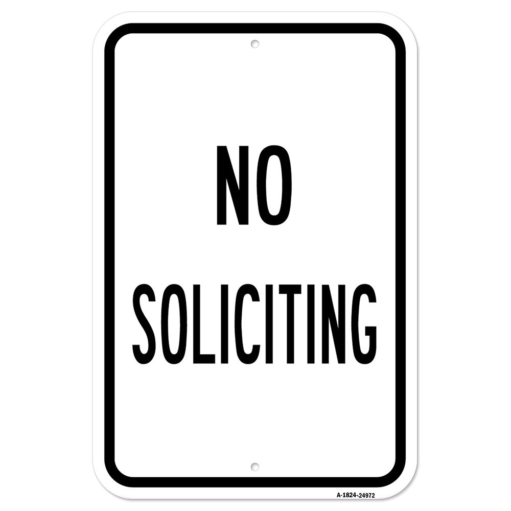 No Soliciting Sign