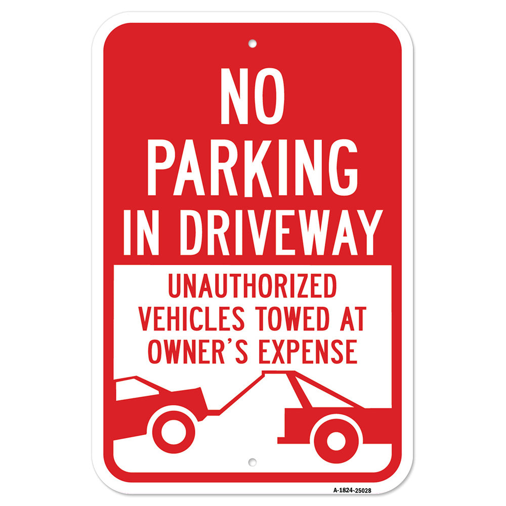 No Parking In Driveway Unauthorized Vehicles Towed