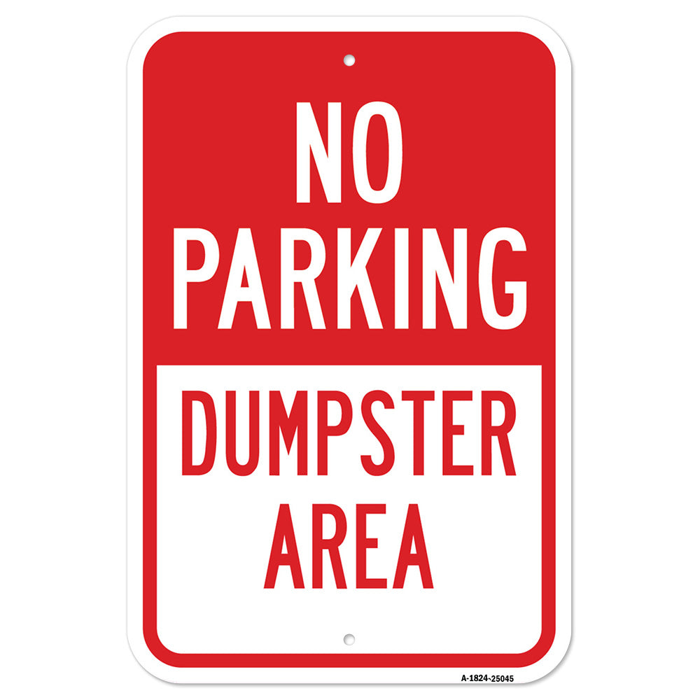 No Parking Dumpster Area