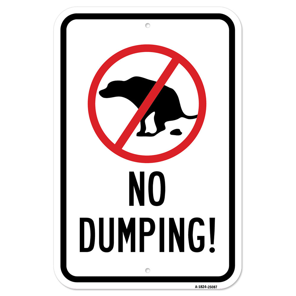 No Dumping With Dog Graphic