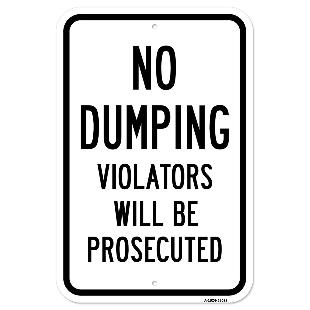 No Dumping Violators Will Be Prosecuted