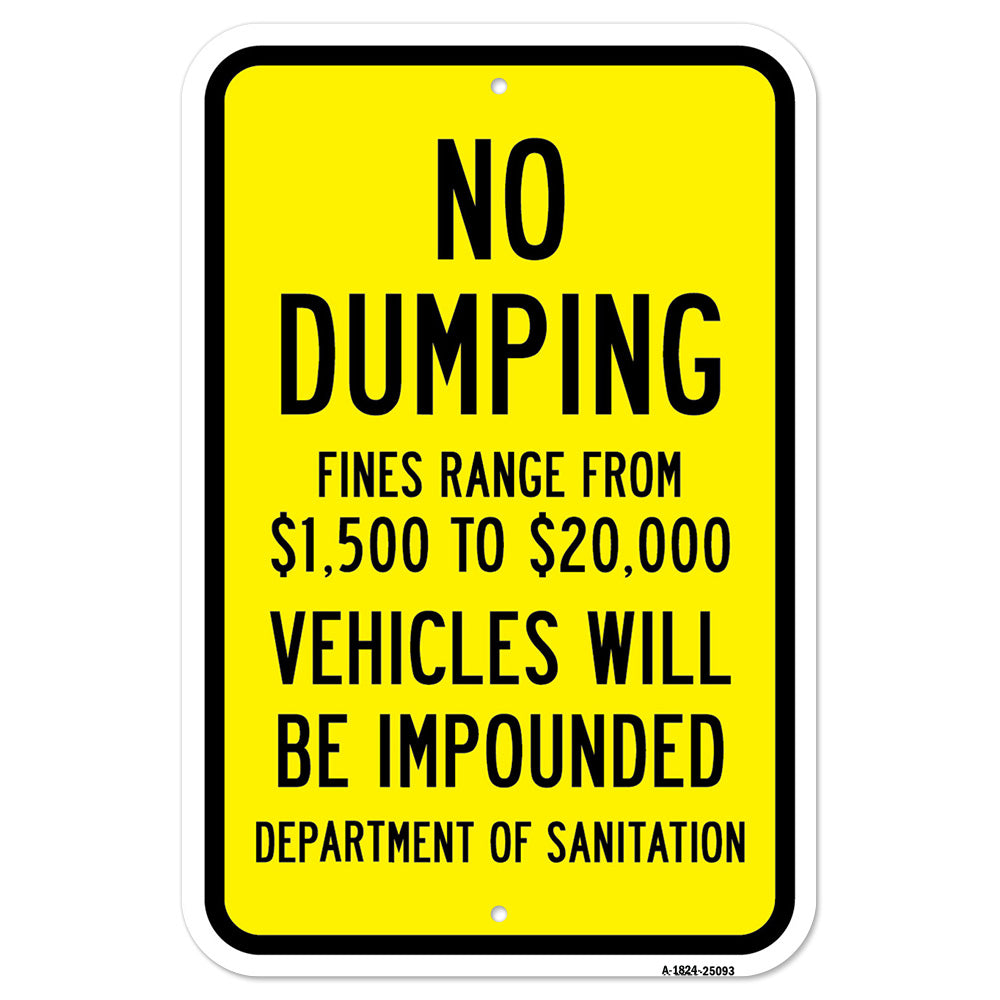 No Dumping Fines Range From $1 500 To $20 000