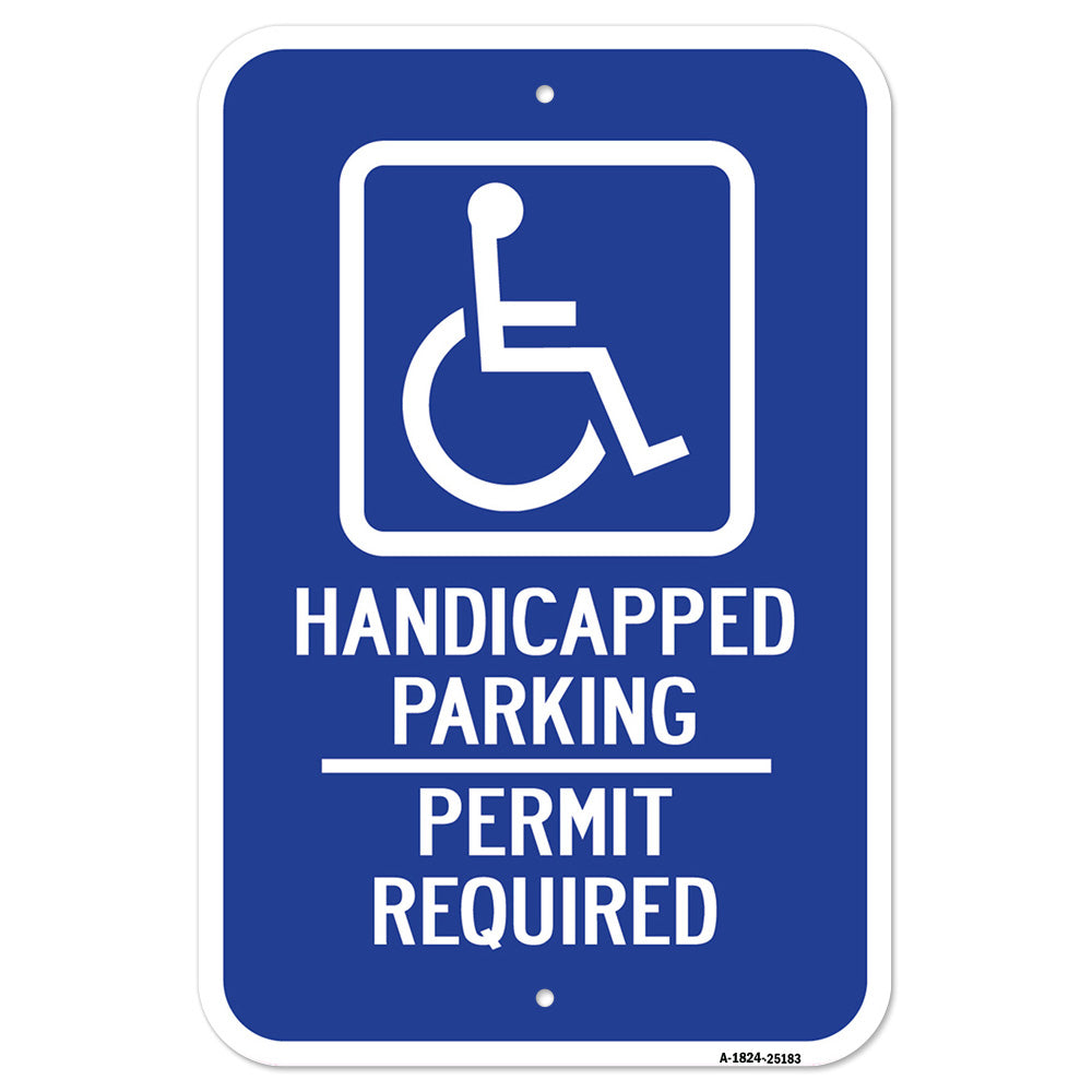 Handicapped Symbol With Handicapped Parking Permit