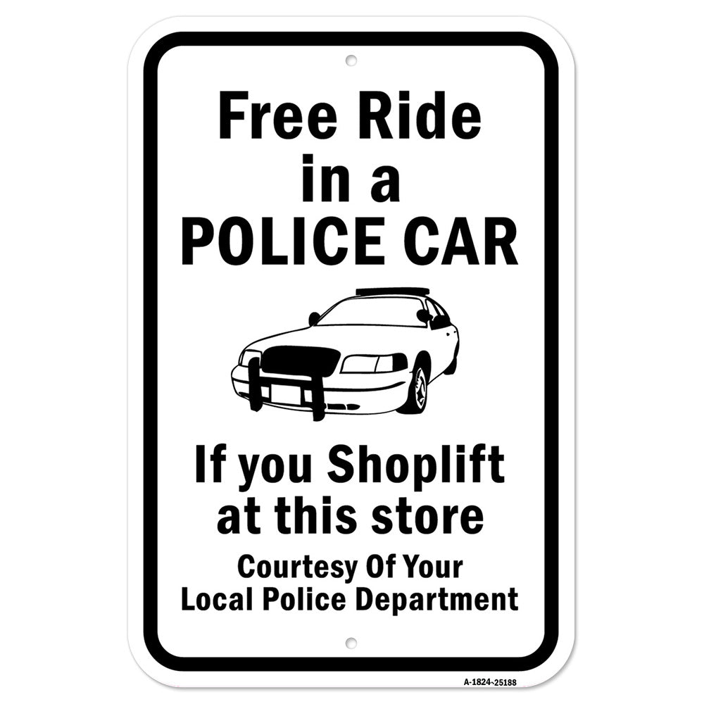 Free Ride In A Police Car If You Shoplift Courtesy