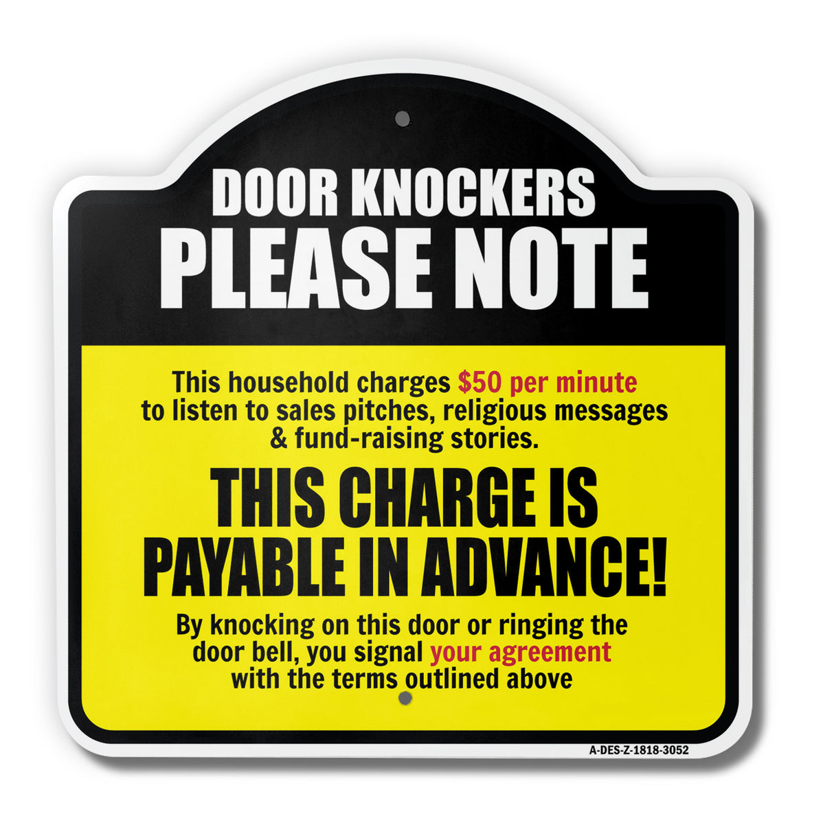 Door Knockers Please Note