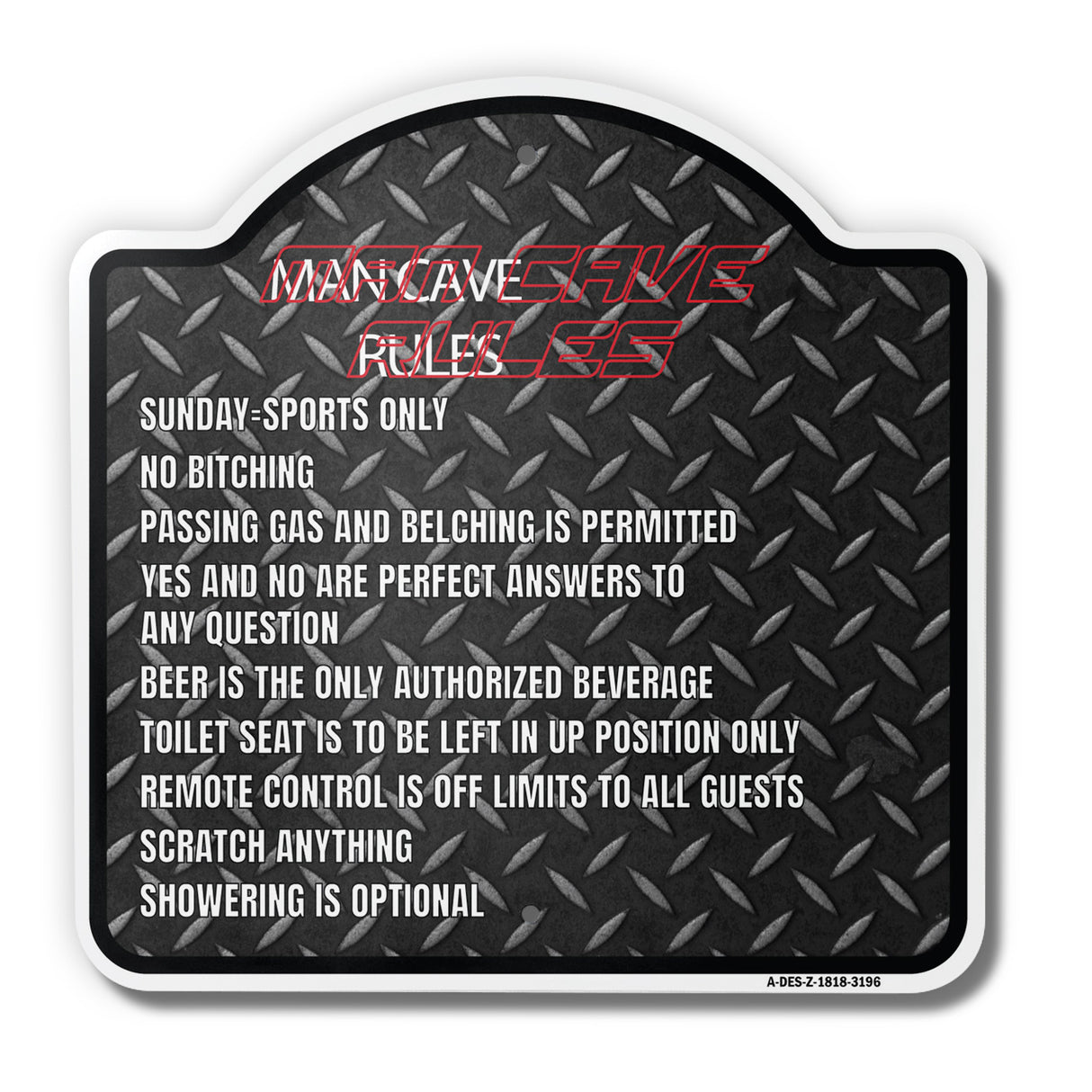 Man Cave Rules Parking