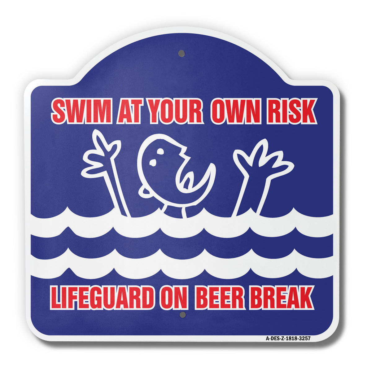 Swim At Your Own Risk Lifeguard On Beer Break