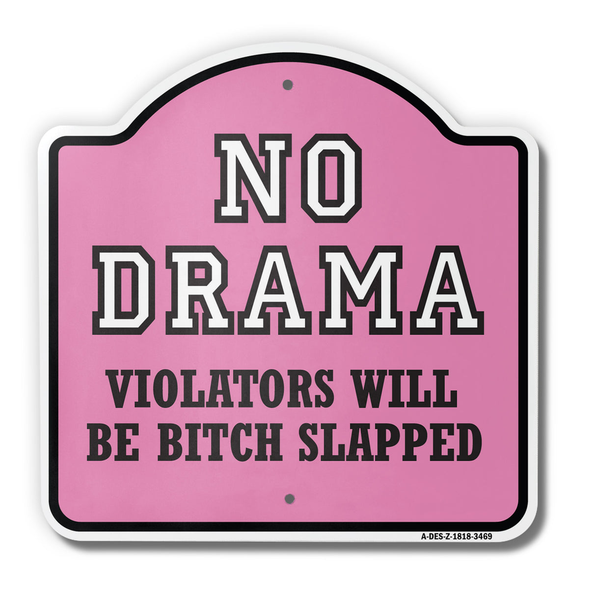 No Drama Violators Will Be Bitch Slapped