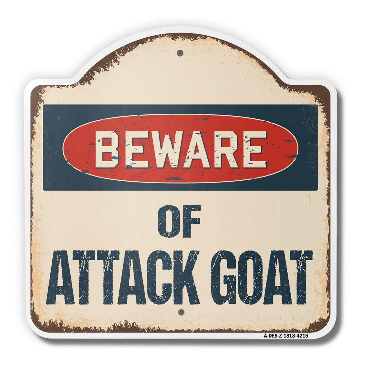 Beware Of Attack Goat