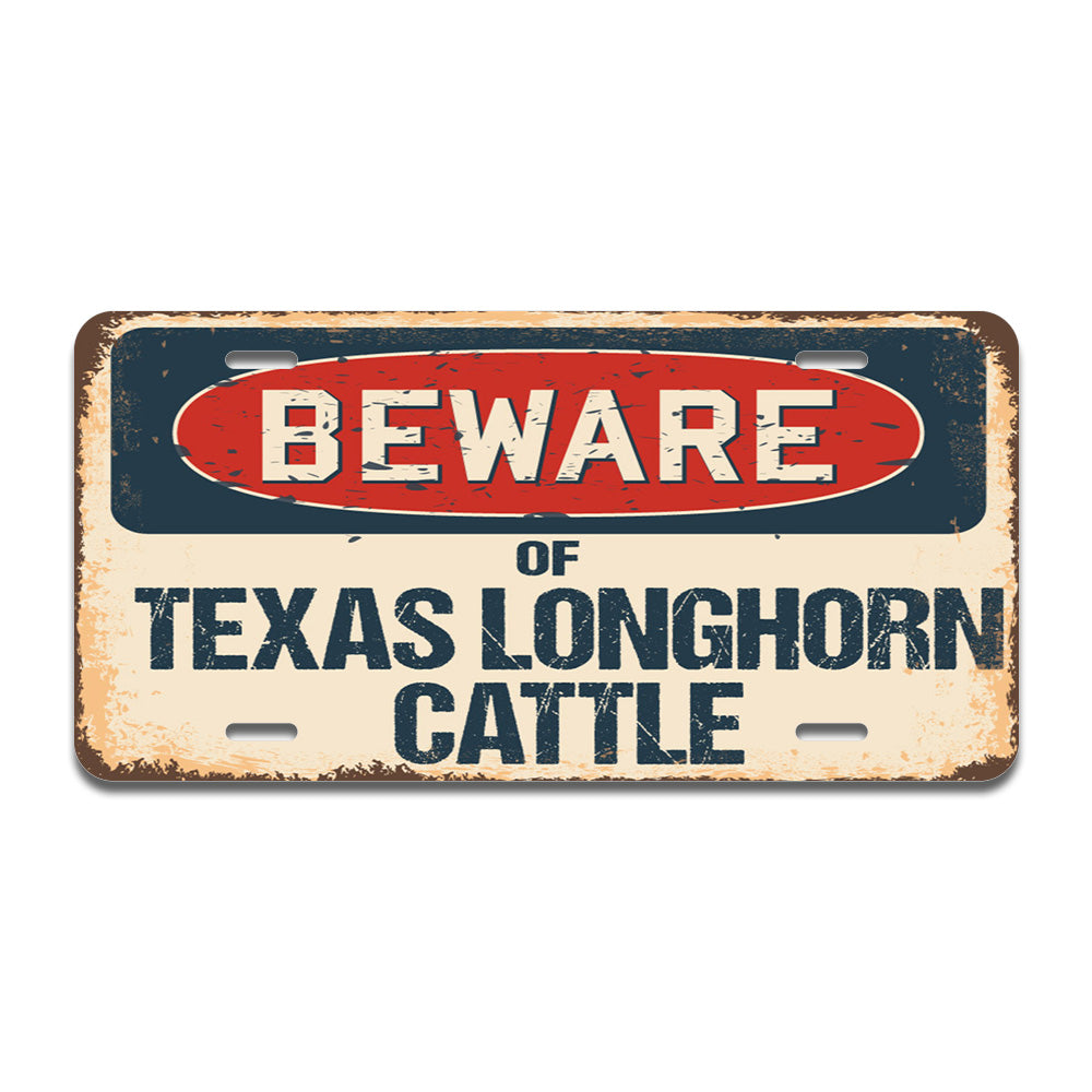 Beware of Texas Longhorn Cattle