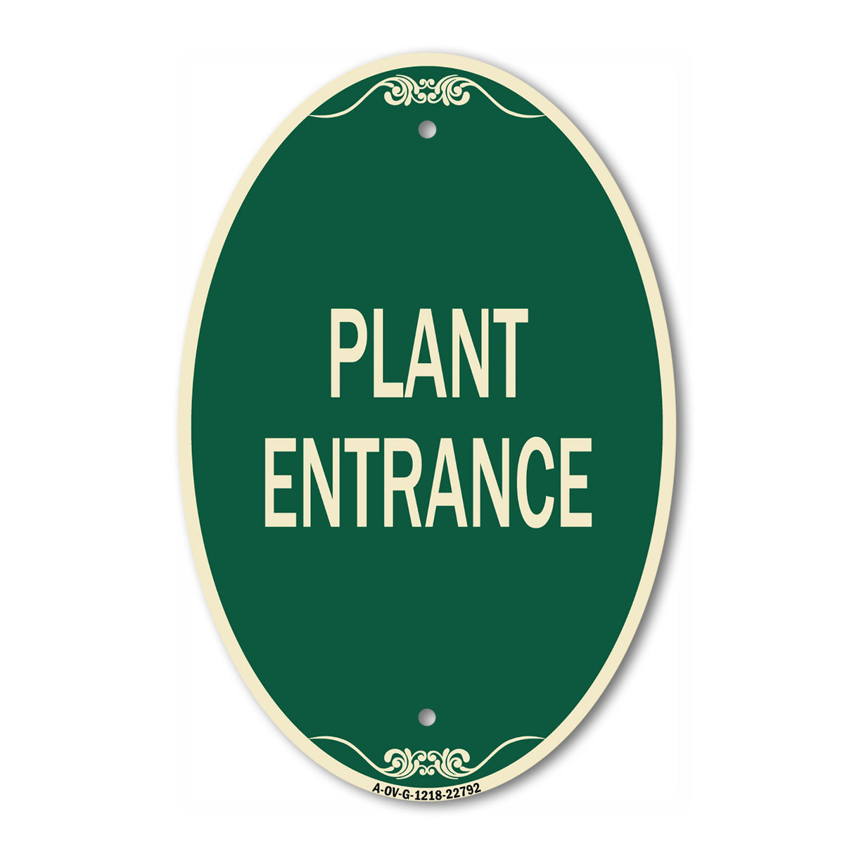 Traffic Entrance Sign Plant Entrance